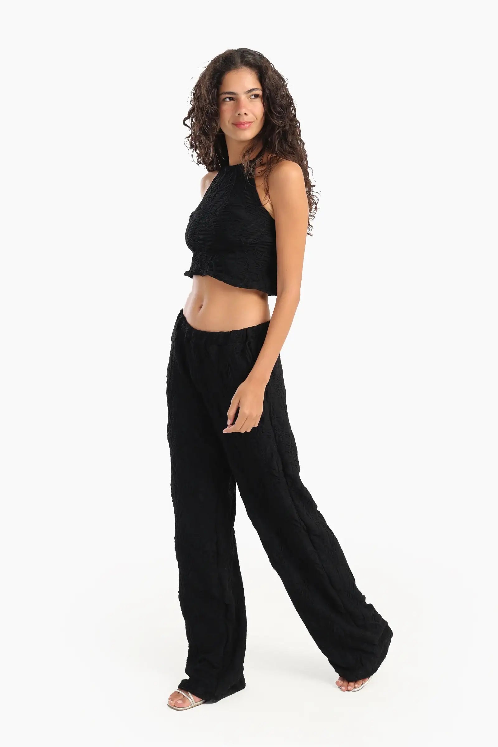 Ribbed Halter Neck Beach Set