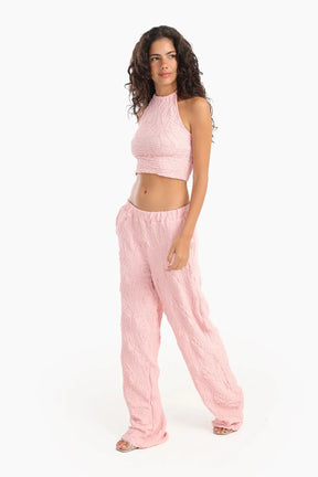 Ribbed Halter Neck Beach Set