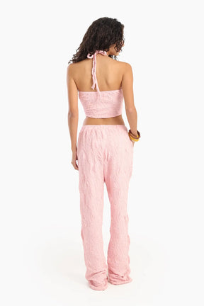 Ribbed Halter Neck Beach Set