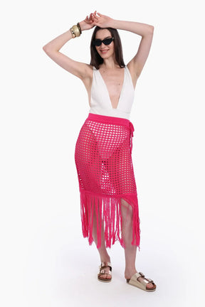 جيبة كروشية للشاطئ