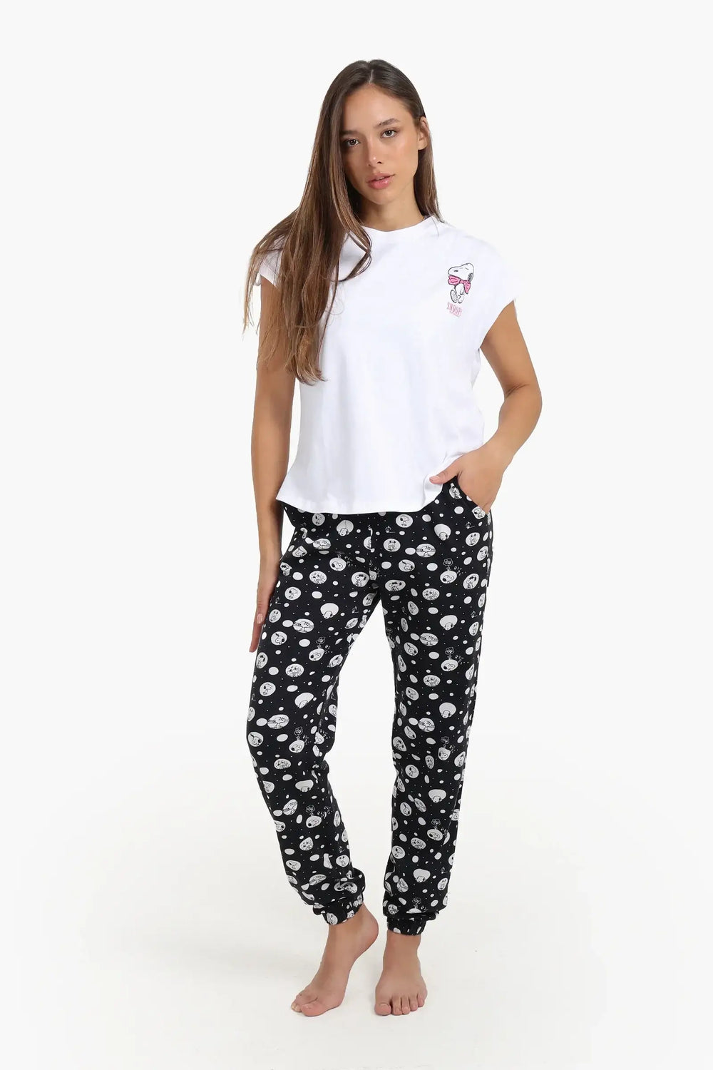 Pyjama Set with Carrot Leg Pants