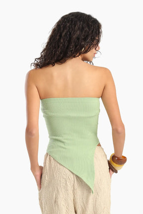 Asymmetrical Strapless Top