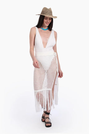 جيبة كروشية للشاطئ