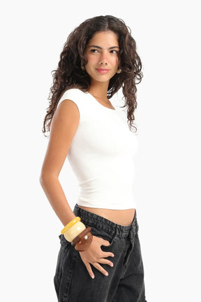 Ribbed Slim Fit Top