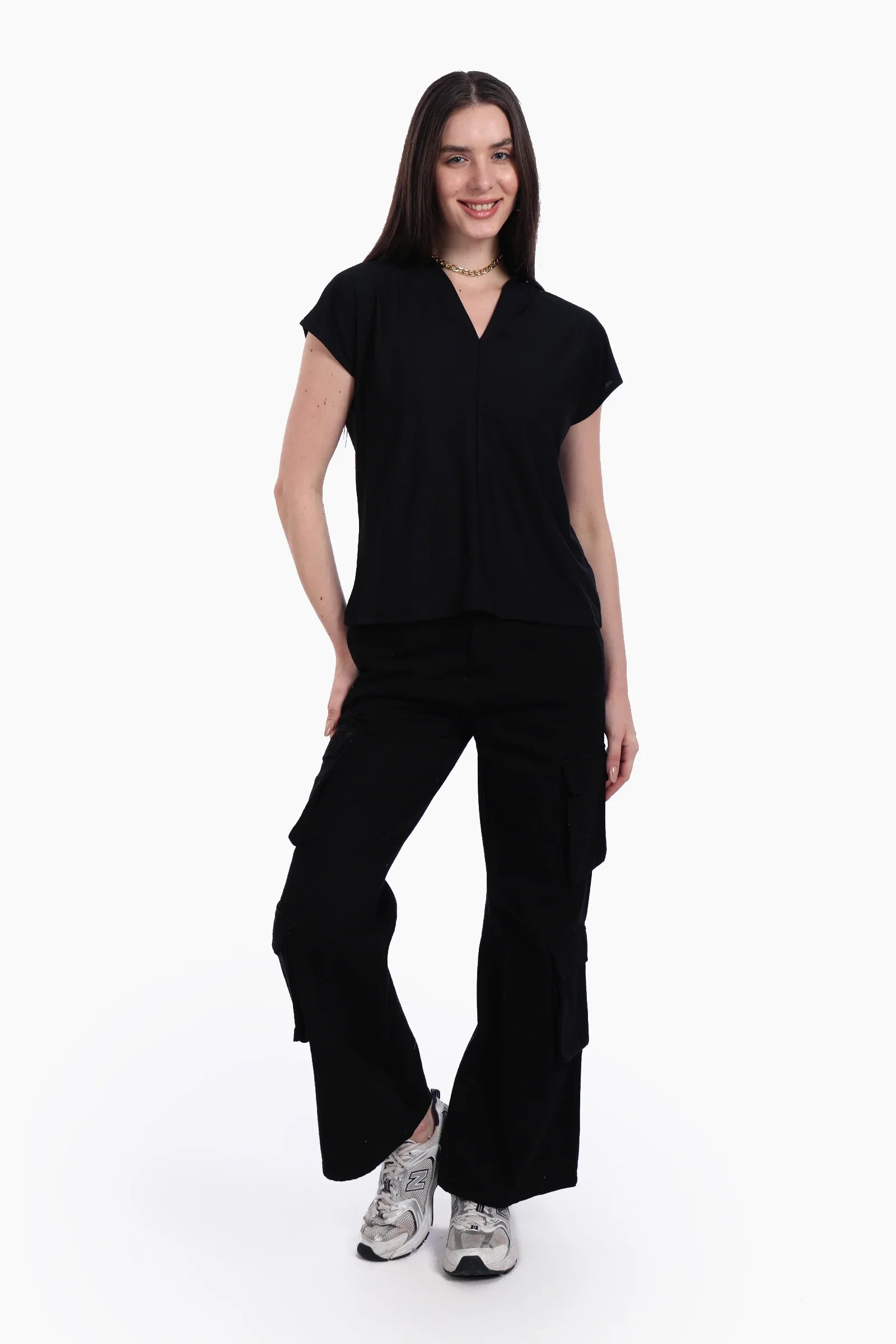 Black Crepe Blouse