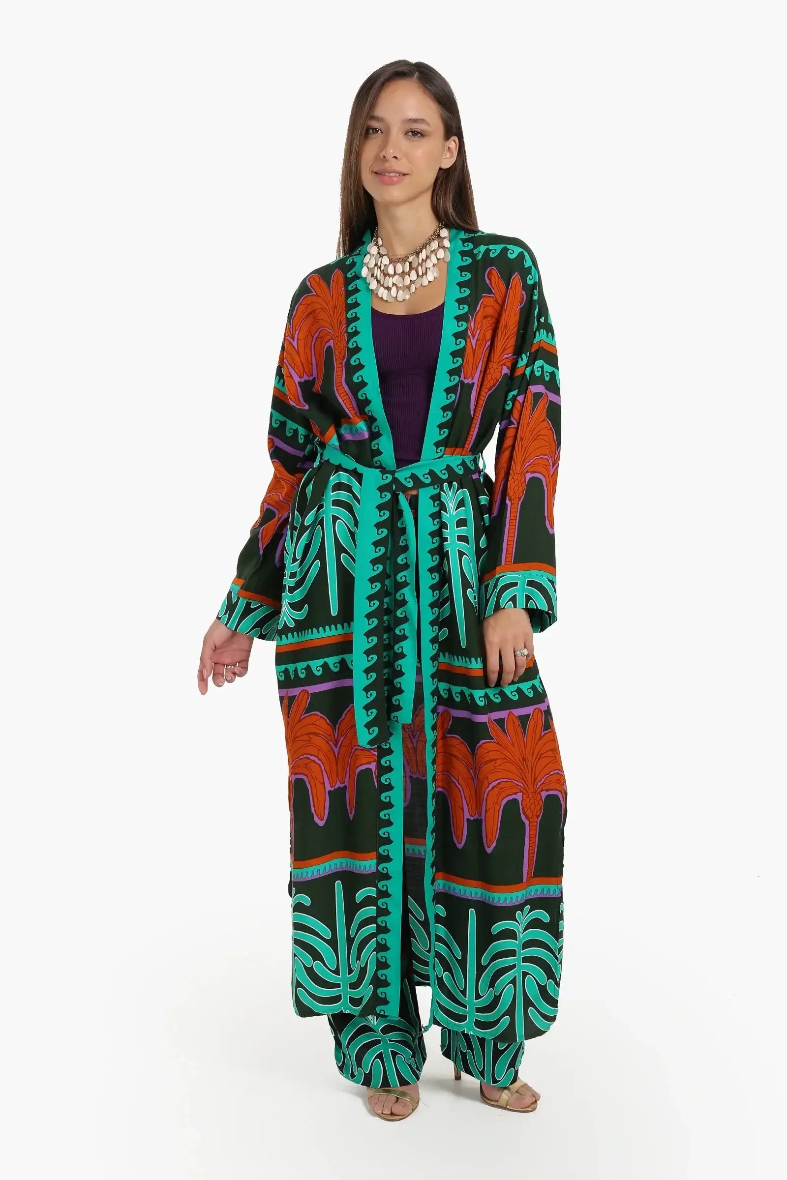 Palm Printed Cardigan