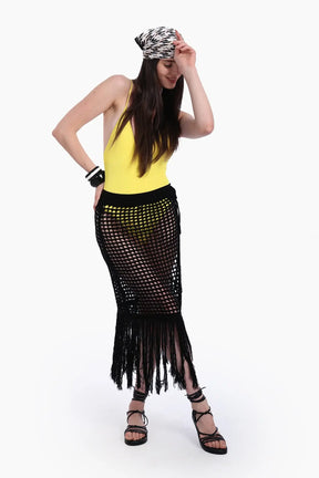 جيبة كروشية للشاطئ