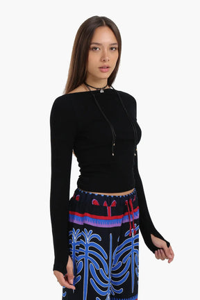 Seamless Microfiber Backless Top