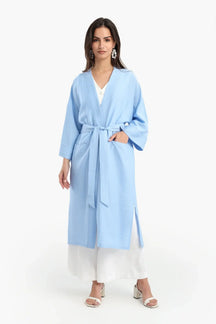 Blue Open Front Kimono