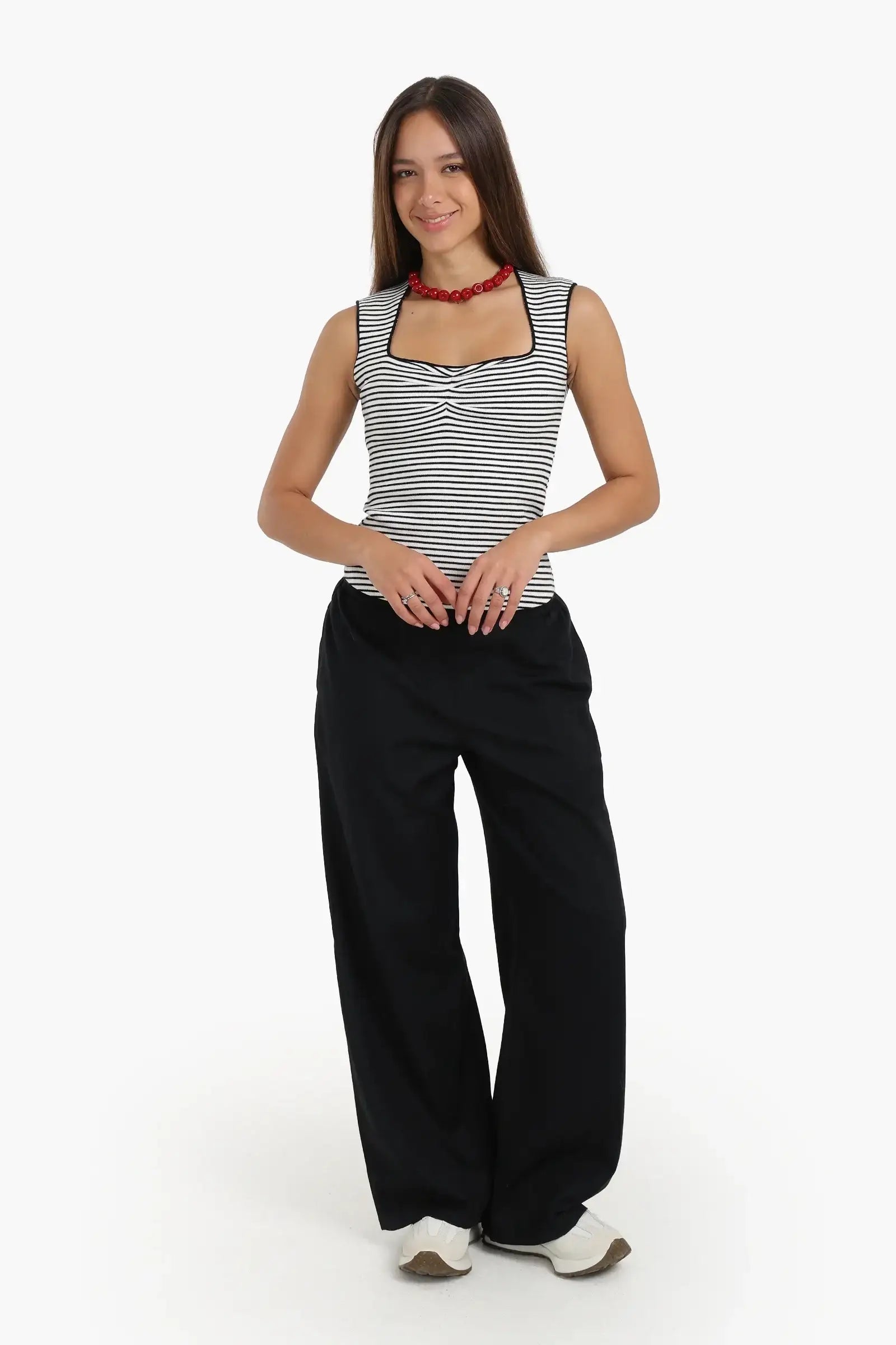 Sleeveless Cut Tank Top