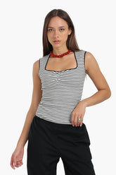 Sleeveless Cut Tank Top