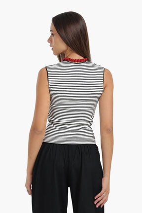 Sleeveless Cut Tank Top