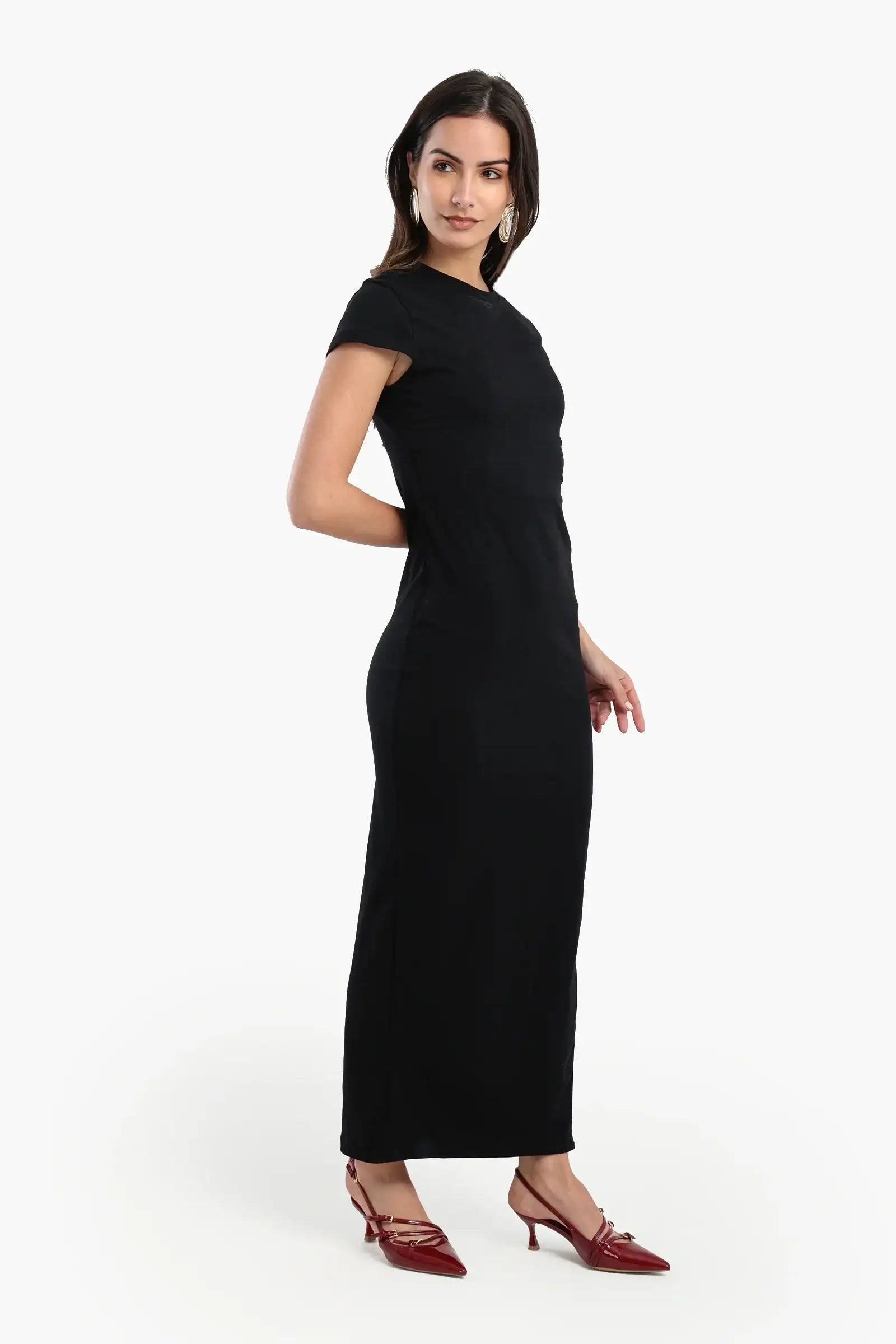 Slim-Fit Maxi Dress With Slit | | Carina Wear – Carina