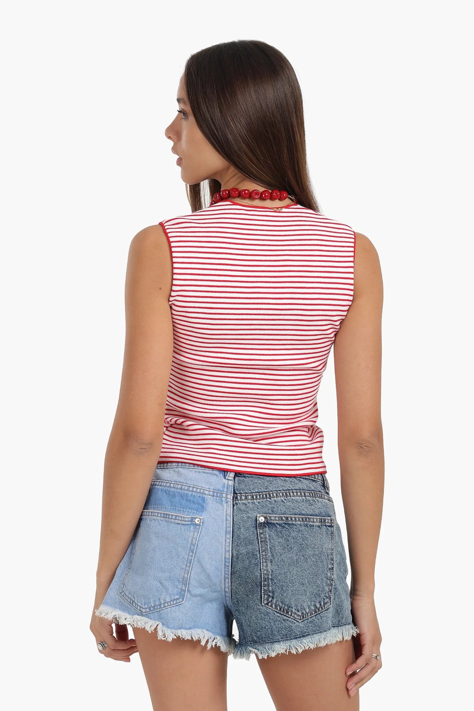 Sleeveless Cut Tank Top