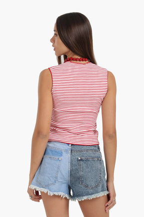 Sleeveless Cut Tank Top