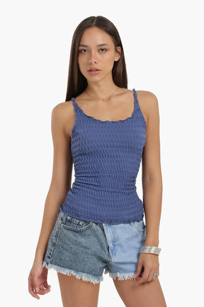 Seamless Microfiber Crinkled Top