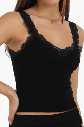Lace-Detailed Tank Top