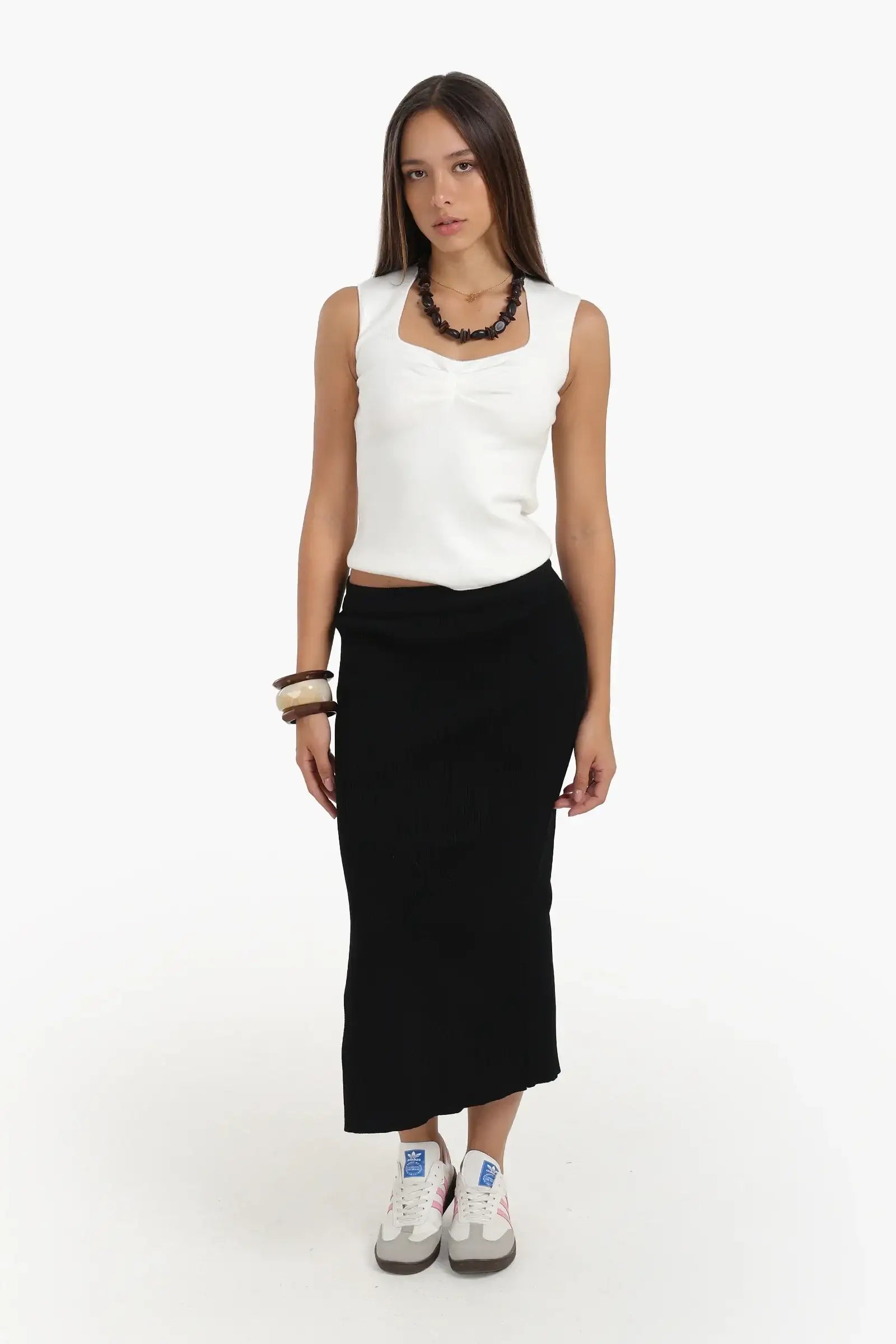 Sleeveless Cut Tank Top