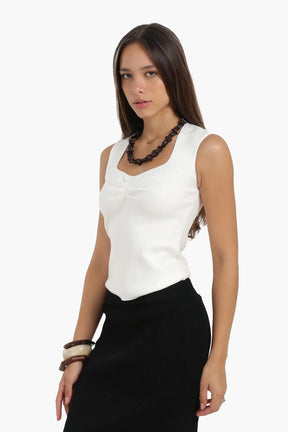 Sleeveless Cut Tank Top