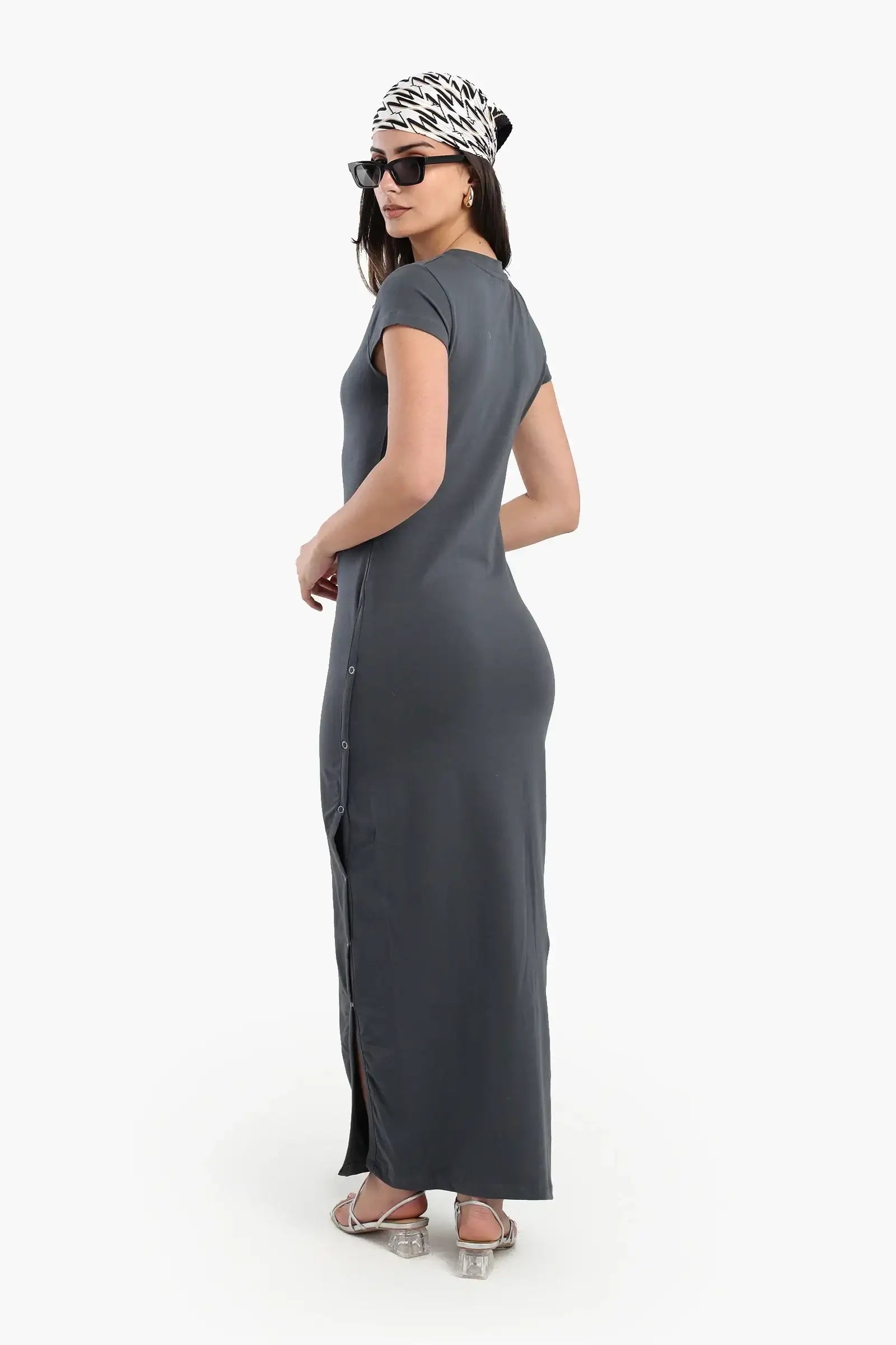 Slim-Fit Maxi Dress With Slit | | Carina Wear – Carina