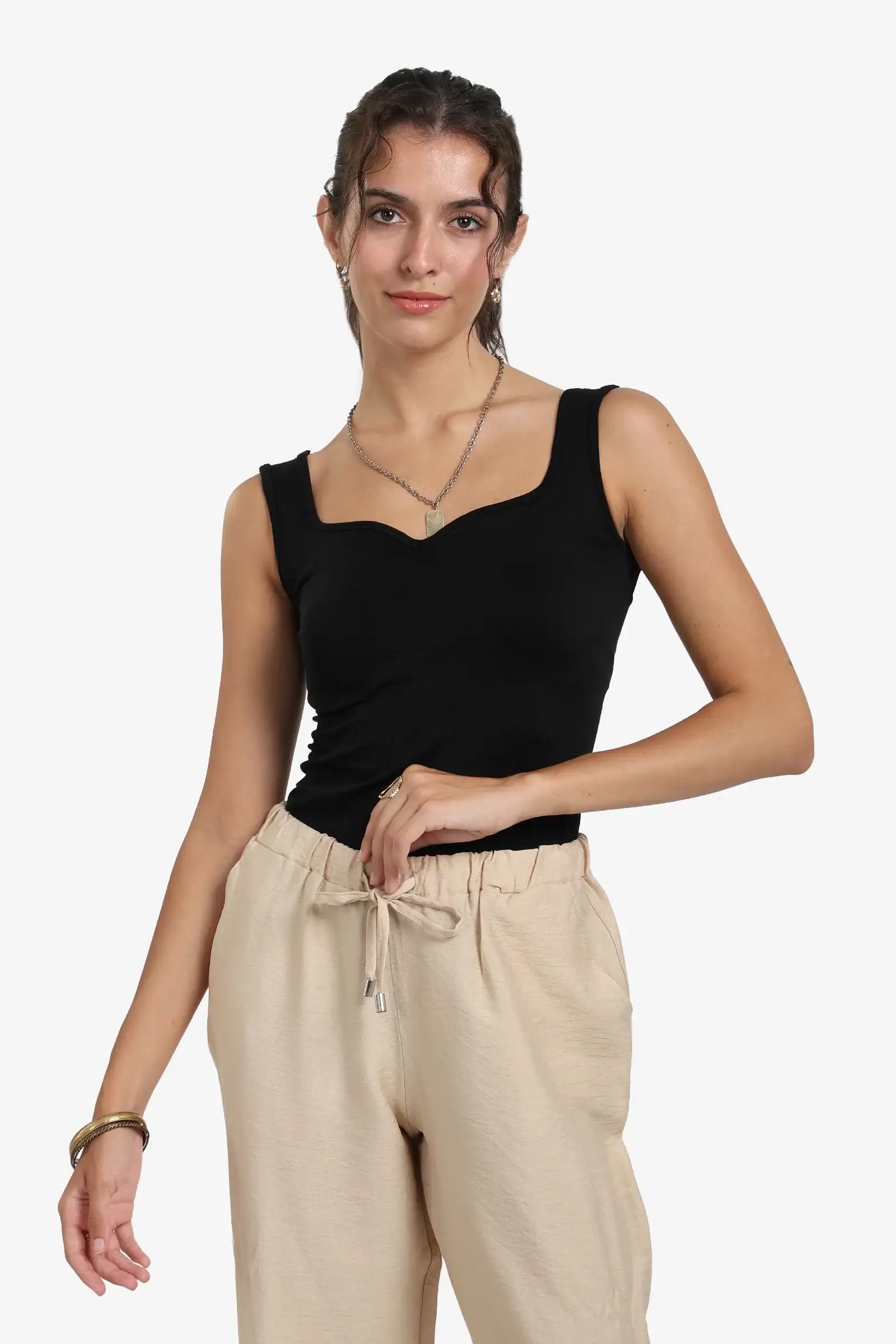 Sweetheart Neckline Tank Top