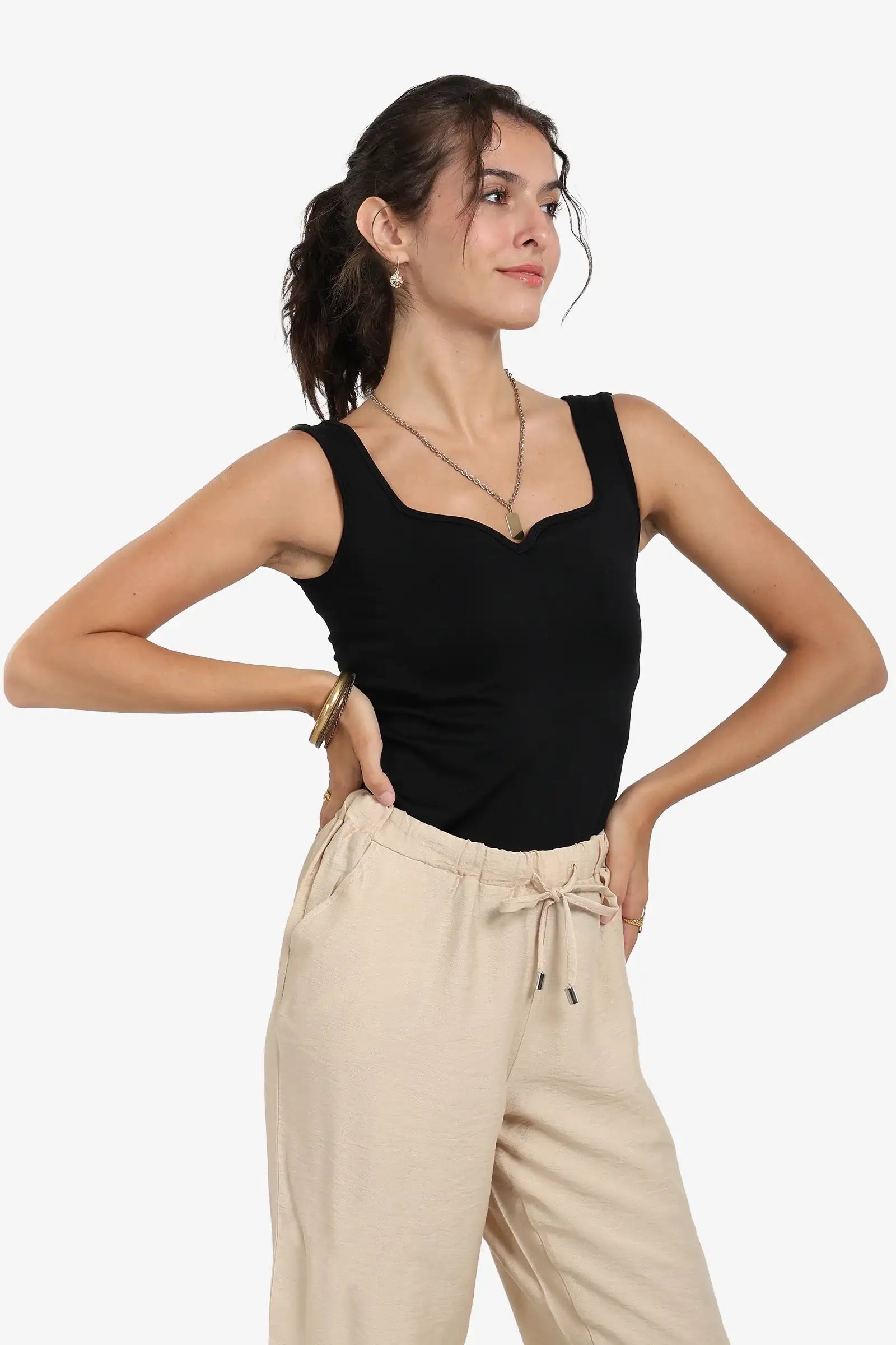 Sweetheart Neckline Tank Top