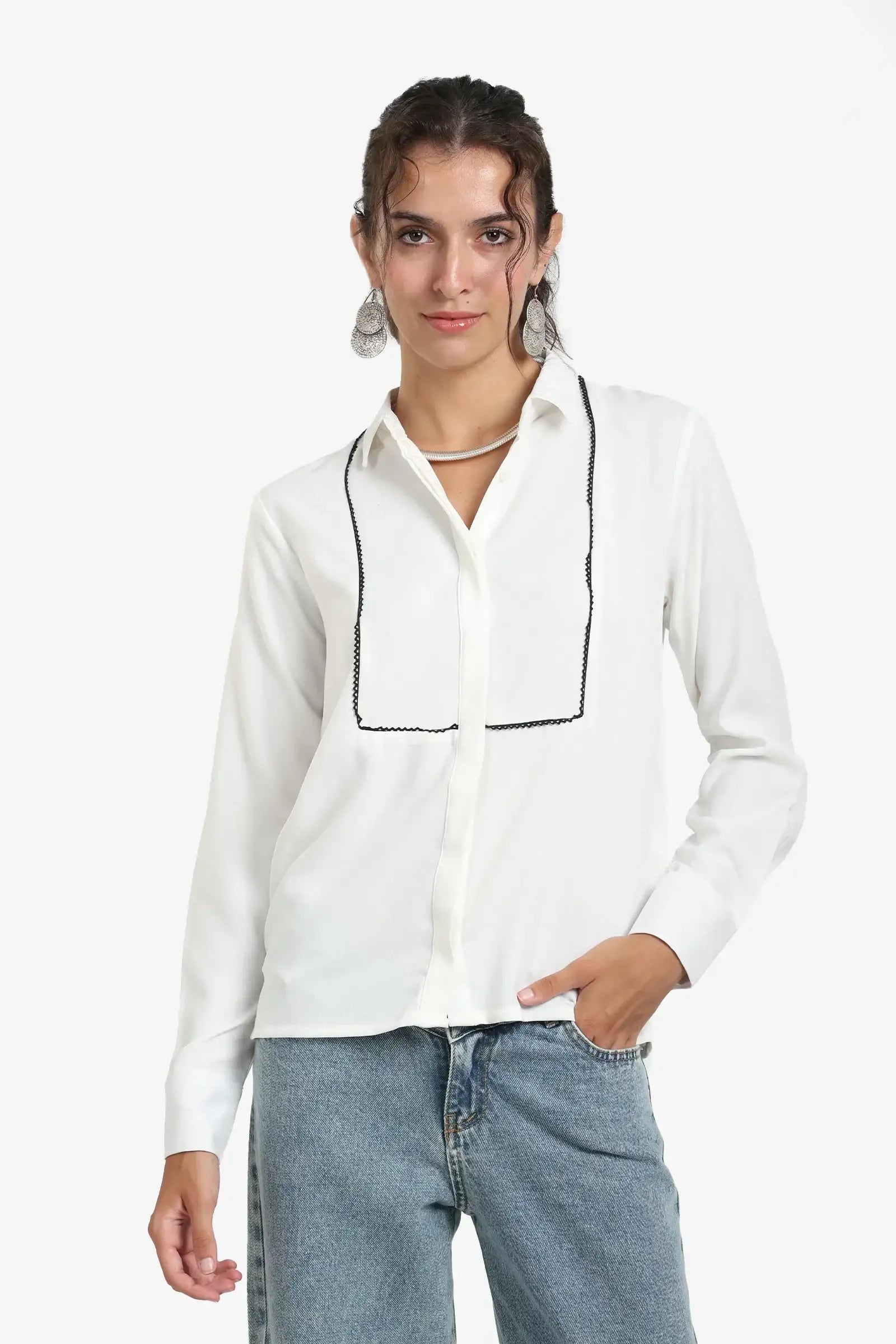 Stitched Front Panel Shirt