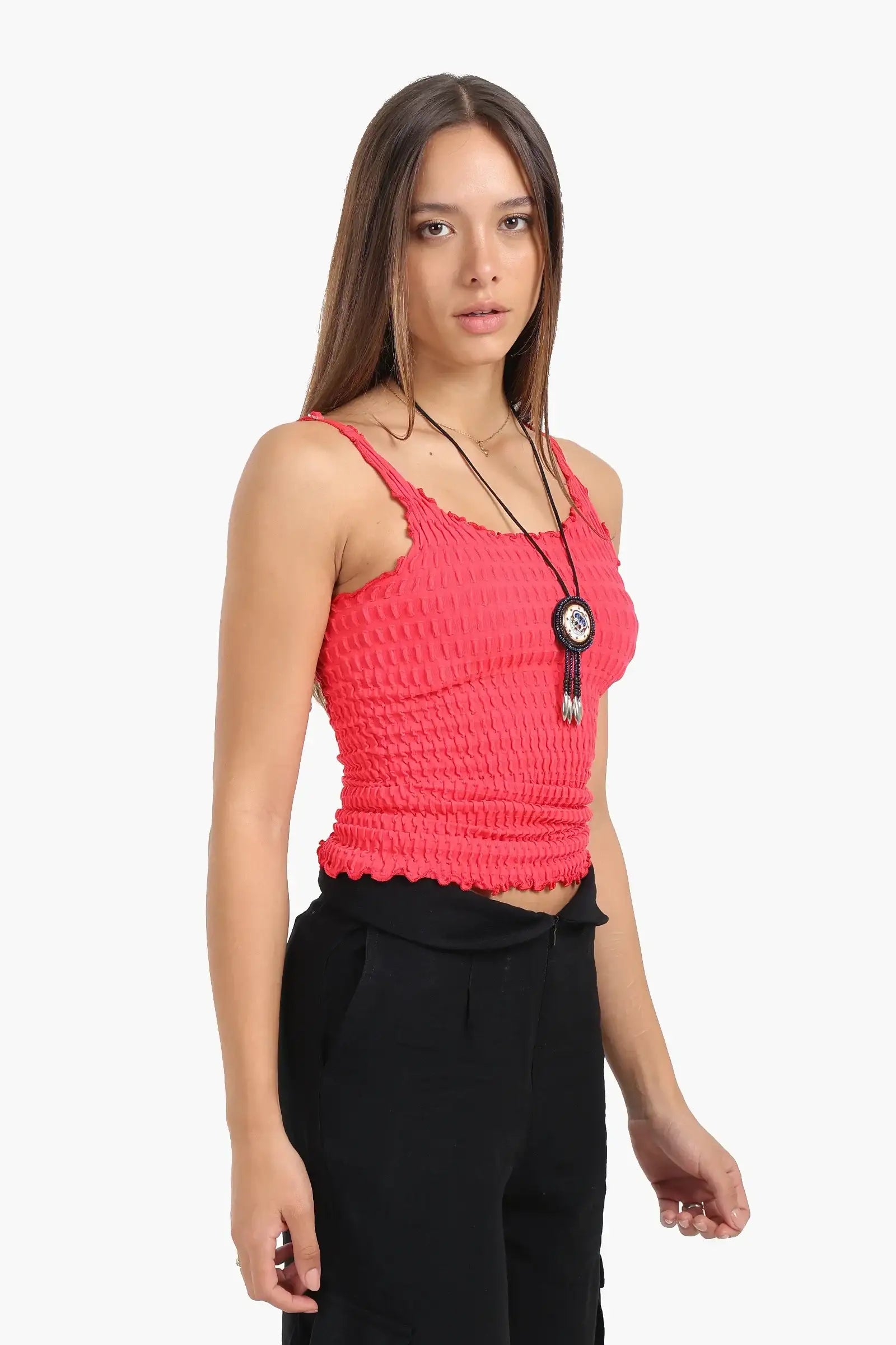Seamless Microfiber Crinkled Top