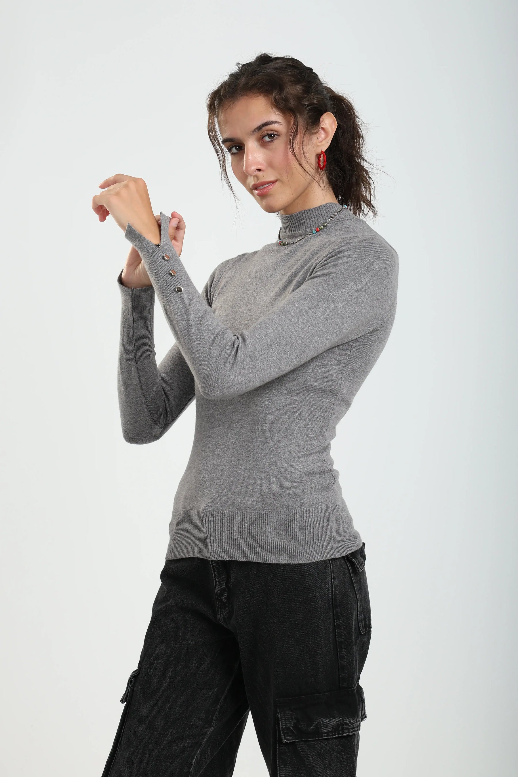 Mock Neck Pullover