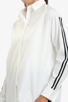 Shirt with Striped Black Sleeves