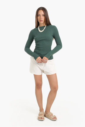 Seamless Microfiber Backless Top