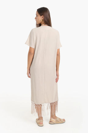 Dress with Fringes Detail