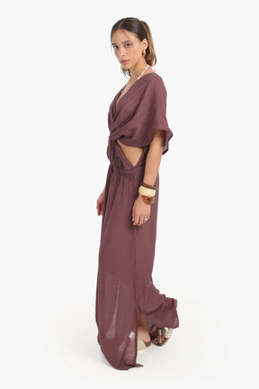 Deep V-Neckline Beach Dress