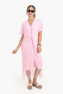 Dress with Fringes Detail