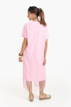 Dress with Fringes Detail