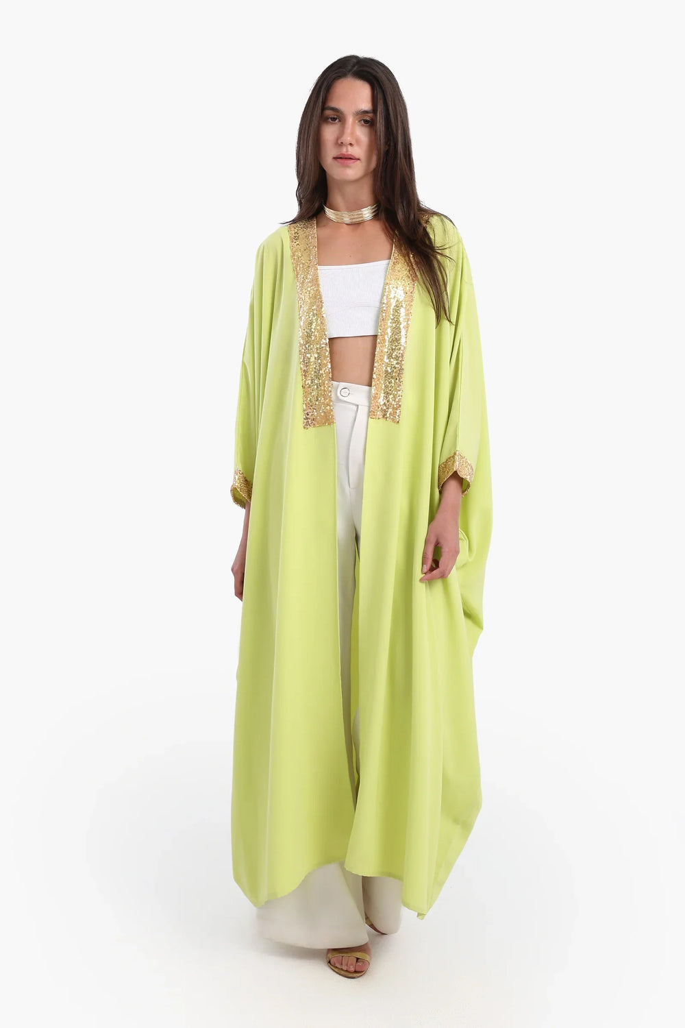 Relaxed Fit Abaya with Sequins