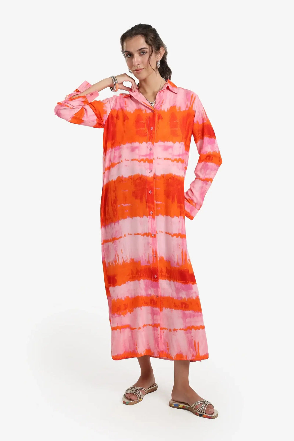 Cotton Lounge Shirt Dress