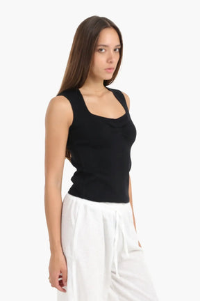 Sleeveless Cut Tank Top