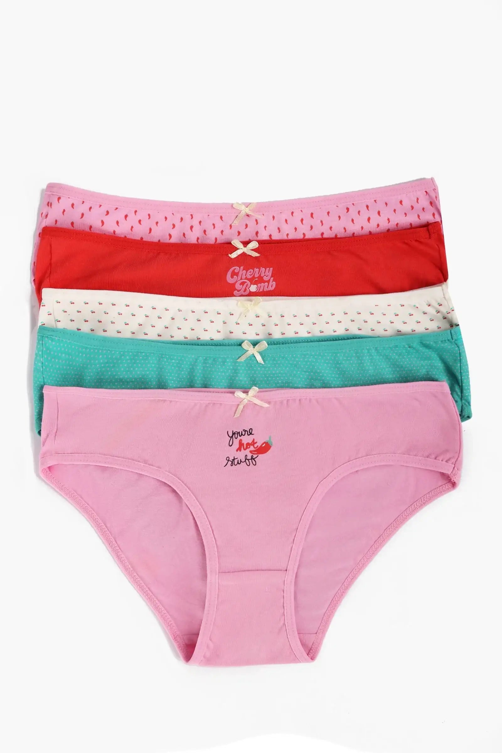 Pack of 5 Colored Bikini Panties
