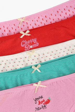 Pack of 5 Colored Bikini Panties