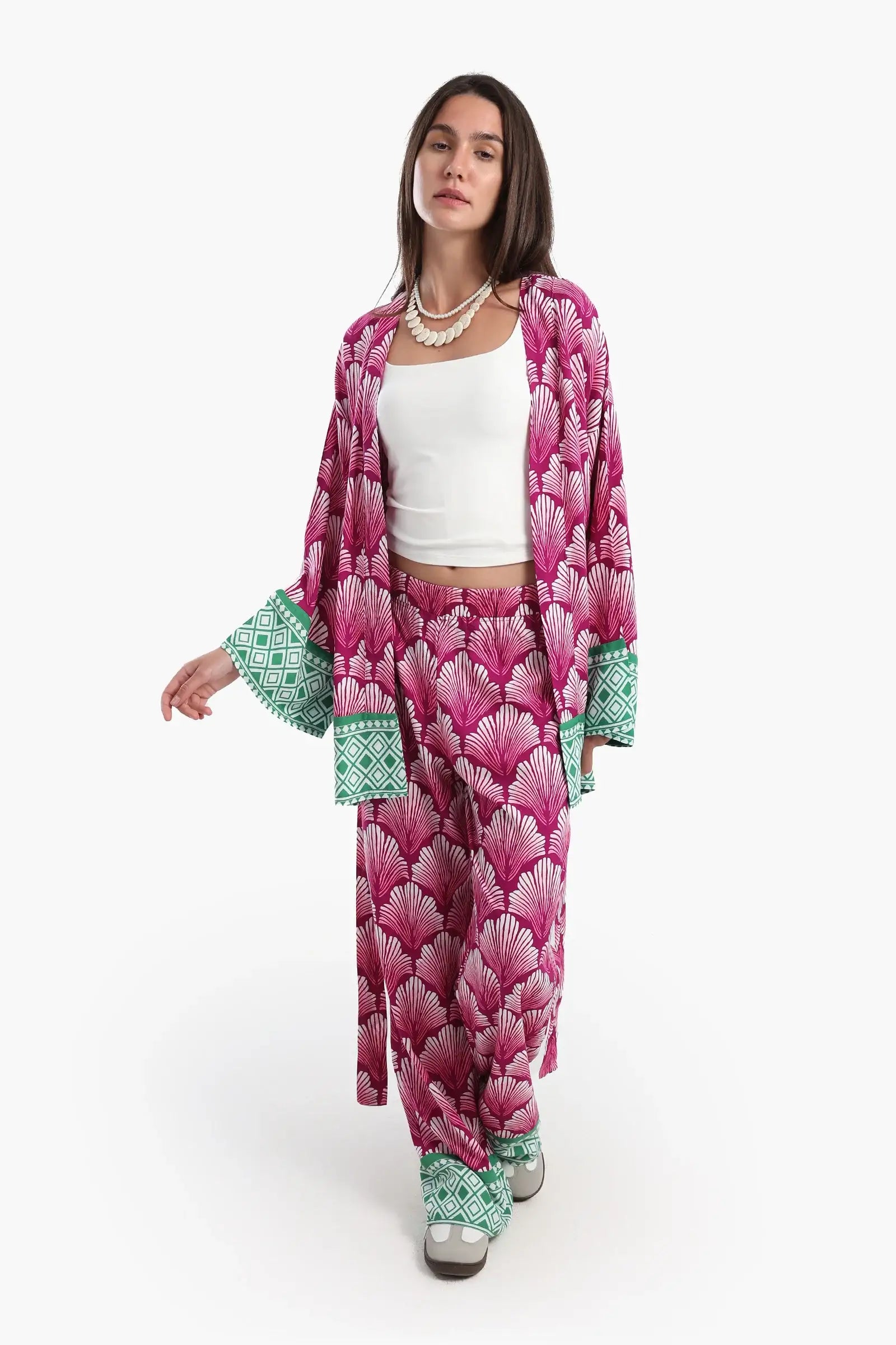 Shell Printed Kimono