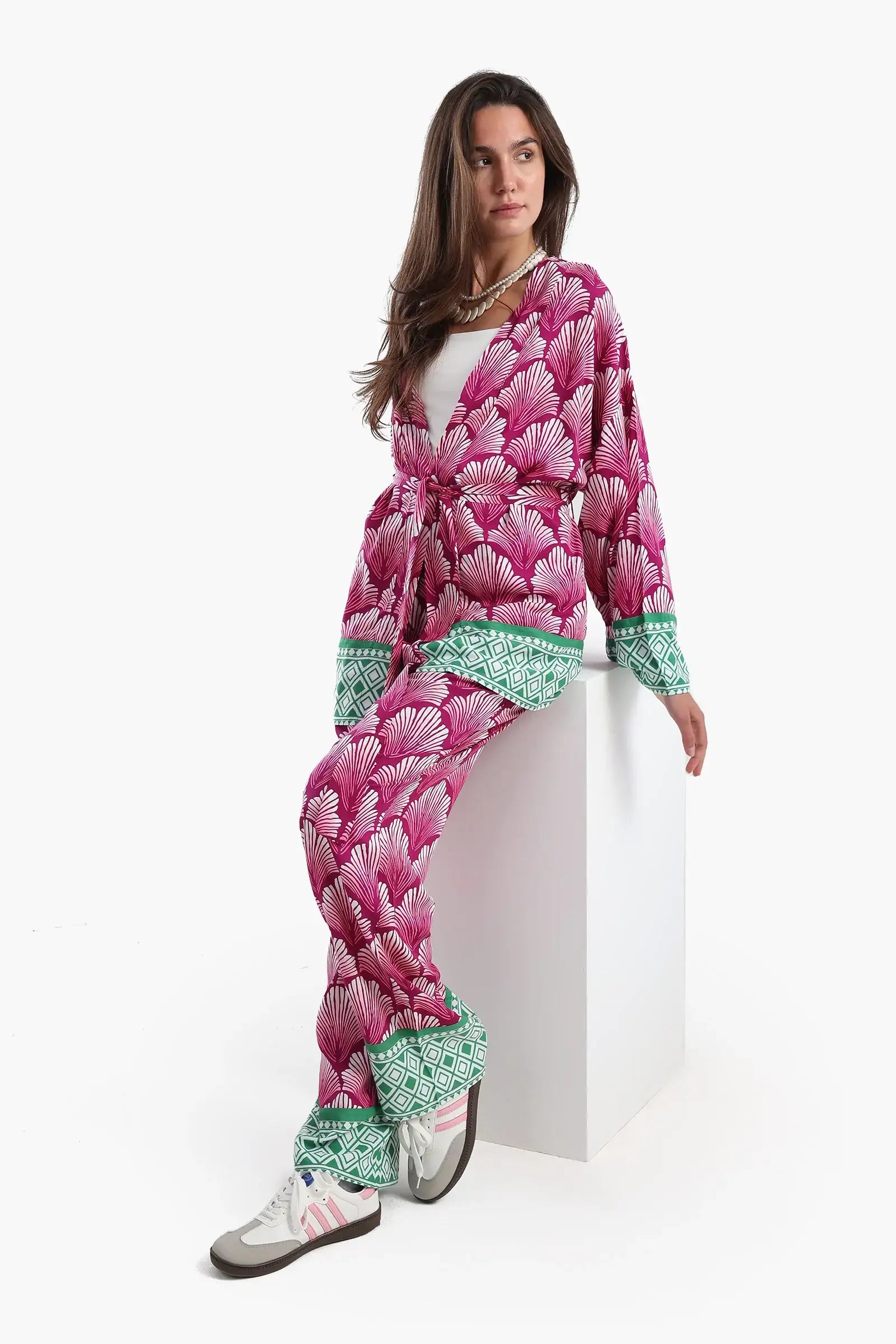 Shell Printed Kimono