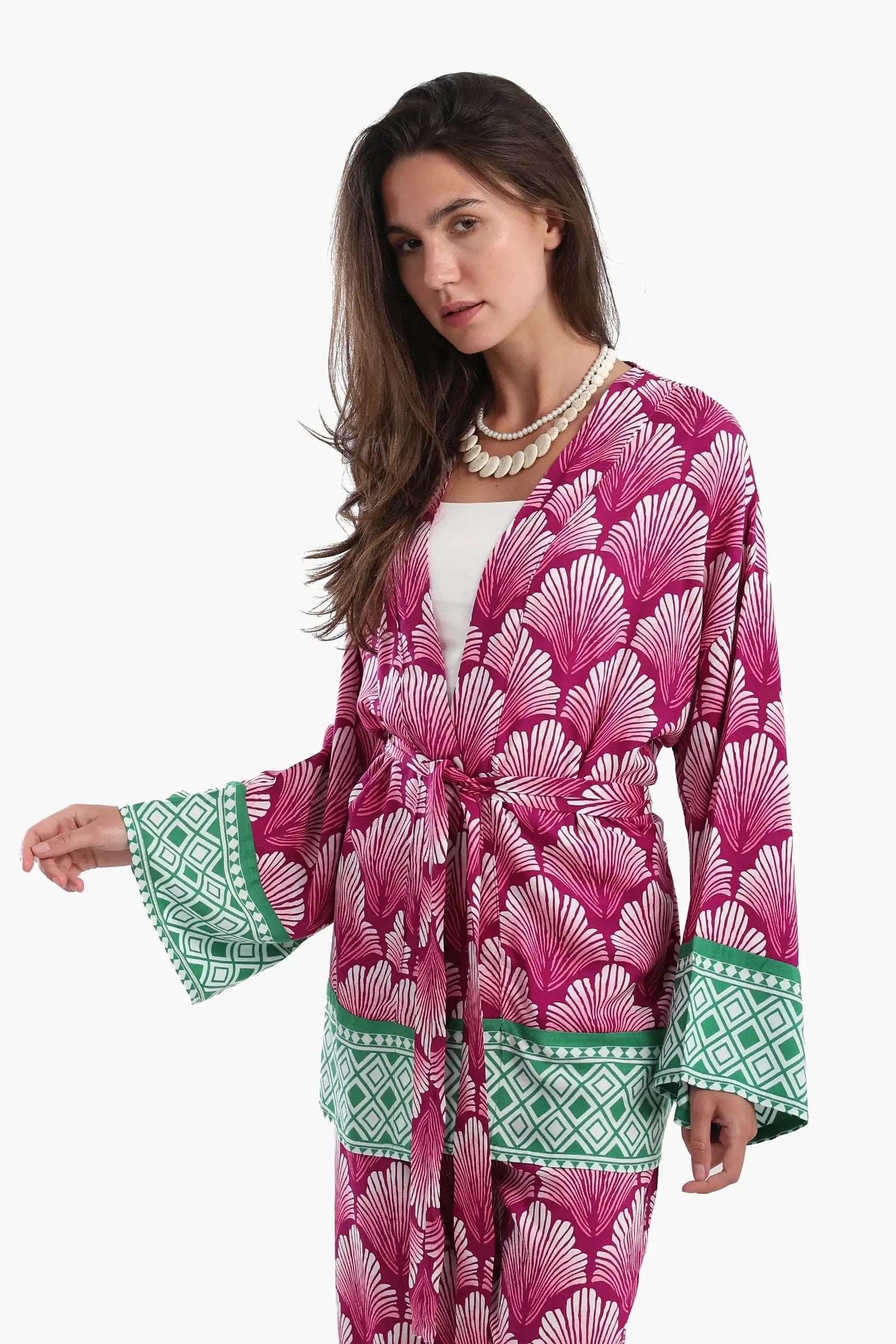Shell Printed Kimono