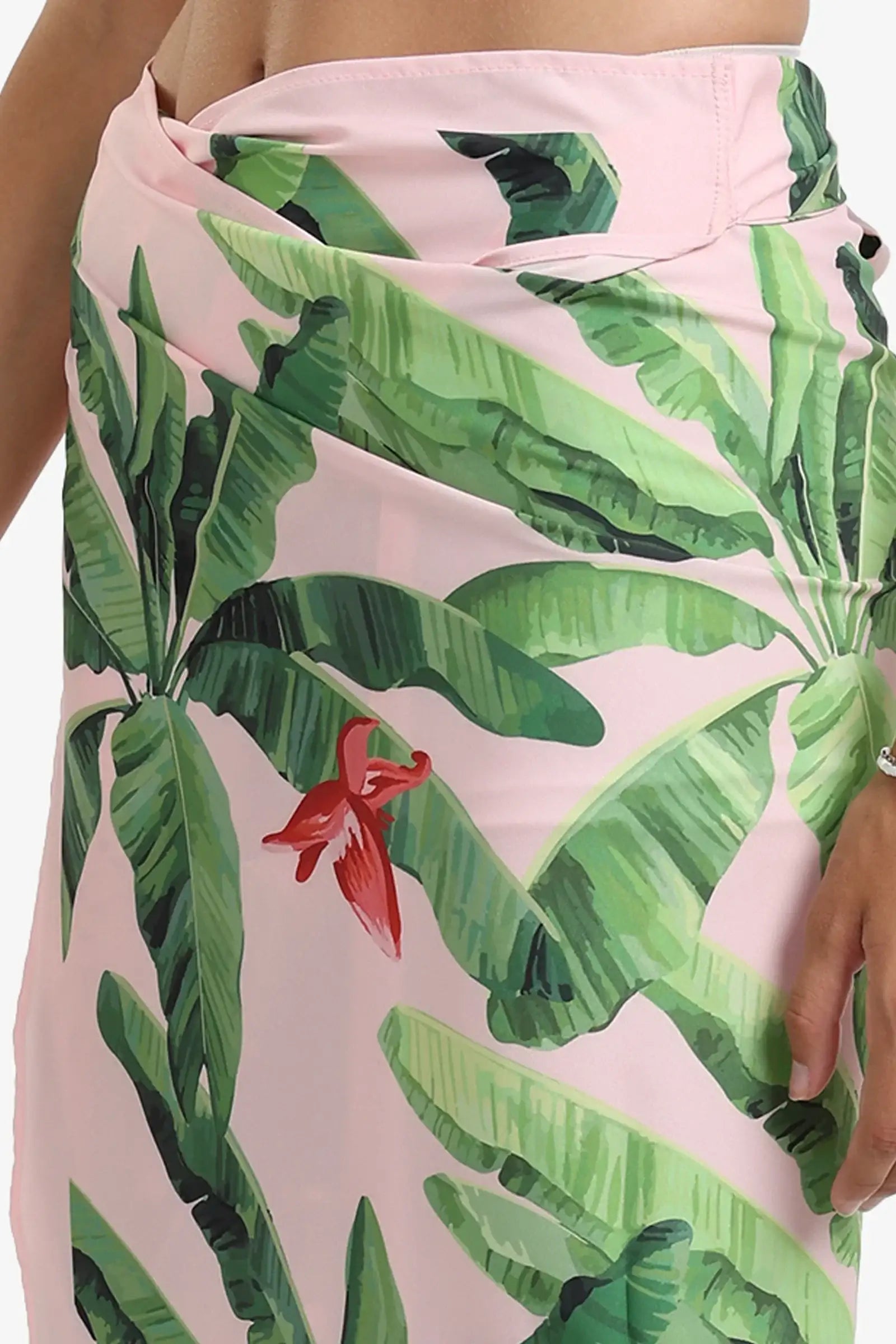 Leaves Print Beach Sarong Wrap