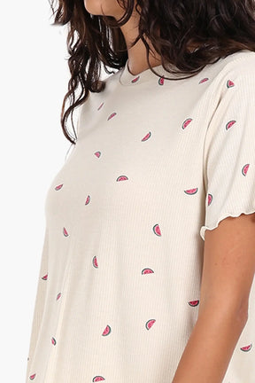 Watermelon Print Viscose Pyjama Set