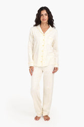 Yellow Hearts Cotton Pyjama Set