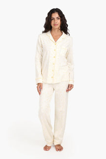 Yellow Hearts Cotton Pyjama Set