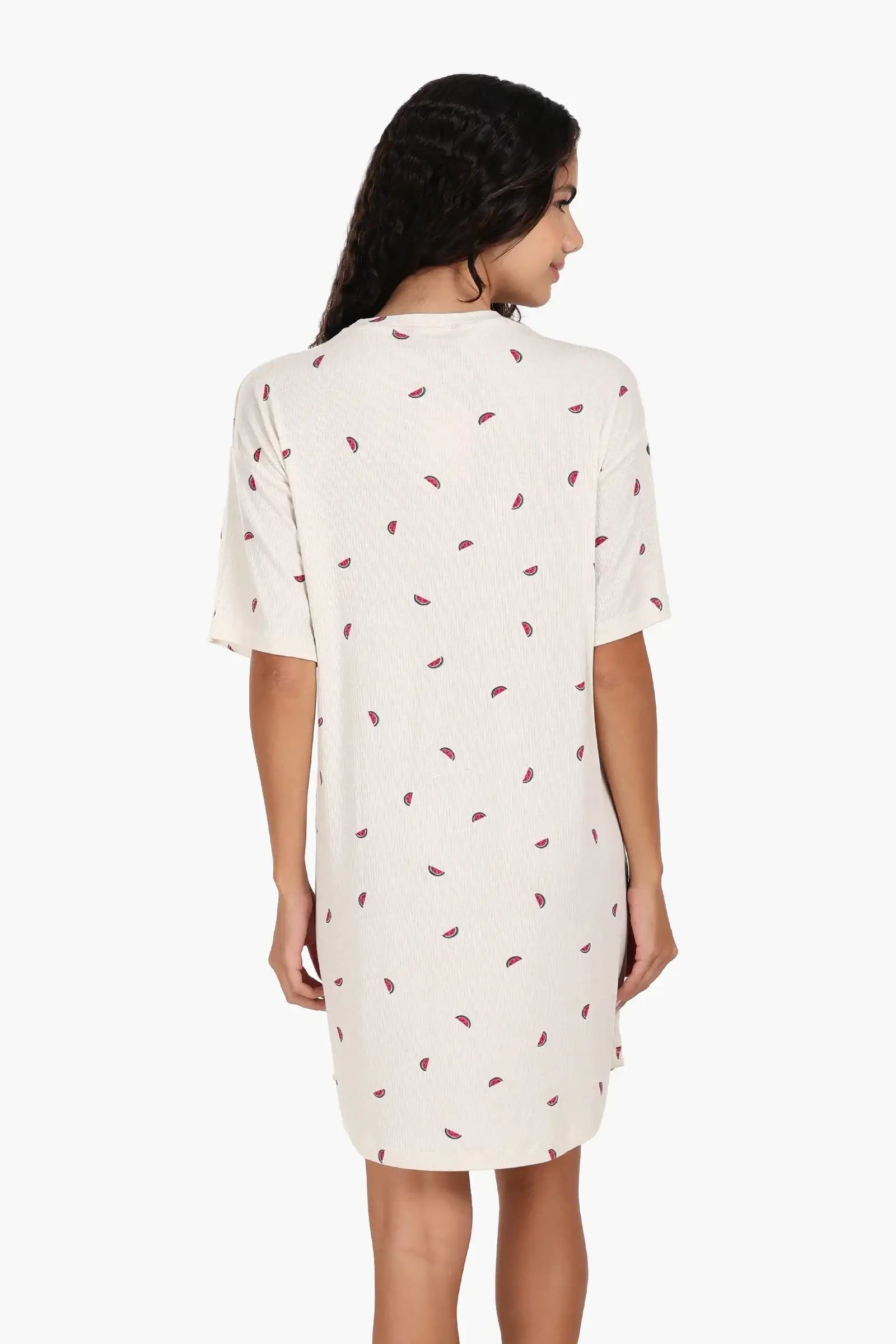 Watermelon Print Viscose Nightgown