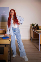 Poplin Blue Striped Shirt