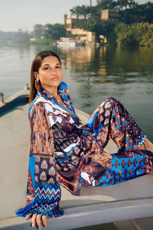 Patchwork Wide-Leg Pants